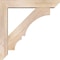 Ekena Millwork Balboa Slat Smooth Bracket w/ Offset Brace, Douglas Fir, 5 1/2"W x 28"D x 28"H BKT0604X28X28BOA06SDF - alternate 3